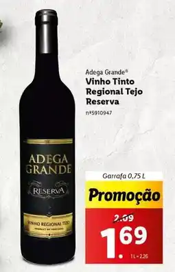 Lidl Adega - vinho tinto regional reserva promoção