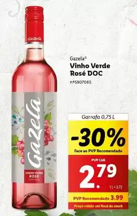 Lidl Gazela - vinho verde promoção