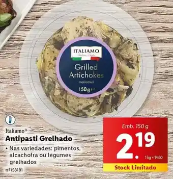 Lidl Italiamo - antipasti grelhado promoção