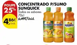 Pingo Doce Concentrado p/sumo sunquick promoção