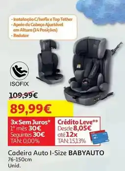 Auchan Babyauto - cadeira auto i-size promoção