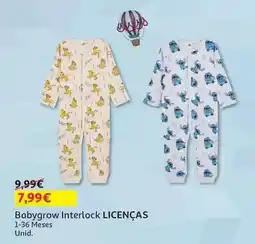 Auchan Licenças - babygrow interlock promoção