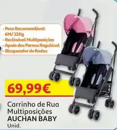 Auchan Auchan baby - carrinho de rua multiposicoes promoção