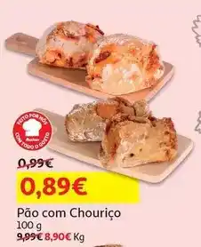 Auchan Pão com chouriço promoção