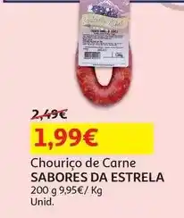 Auchan Sabores da estrela - chourico de carne promoção