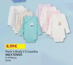 Auchan Inextenso - pack 4 body's cruzados promoção