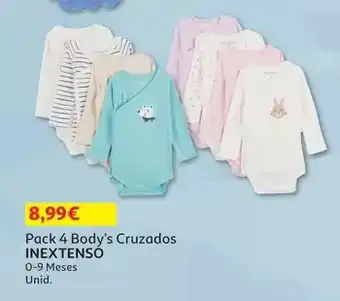 Auchan Inextenso - pack 4 body's cruzados promoção