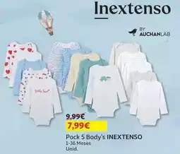 Auchan Inextenso - pack 5 body's promoção