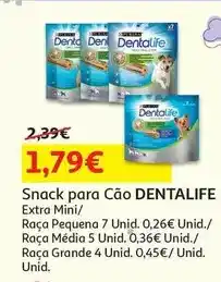 Auchan Purina - snack cão dentalife extra mini 69g 7un 12357658 promoção