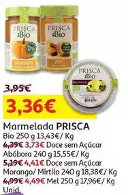 Auchan Prisca - doce s/açucar :abóbora bio 240g promoção