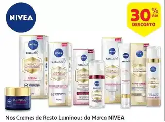 Auchan Nivea - creme anti manchas :luminous fp50 40ml promoção