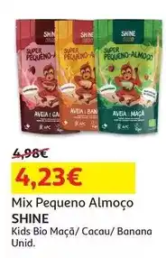 Auchan Shine - mix pequeno almoço :kids maçã bio 300g promoção