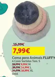 Auchan Fluffy - cama tam m:4 cores sortidas 600126844 promoção