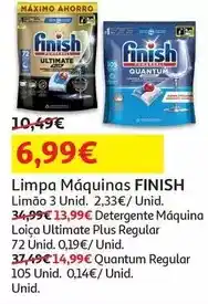 Auchan Finish - det. loiça máquina :quantum regular 105 pastilhas promoção