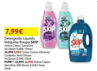 Auchan Skip - det. roupa máq. líquido :ciclos curtos eficácia 54d promoção