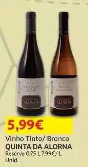 Auchan Quinta de alorna - vinho tinto/ branco promoção