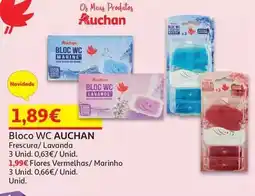 Auchan Bloco wc auchan:frescura 3un promoção