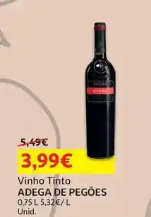 Auchan Adega de pegões - vinho tinto promoção