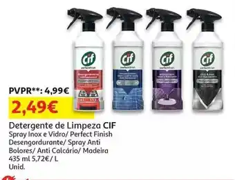 Auchan Cif - limpeza cozinha :spray inox & vitro 435 ml promoção