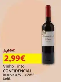 Auchan Confidencial - vinho tinto promoção