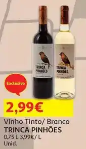 Auchan Trinca pinhões - vinho branco :alentejo 0.75l promoção