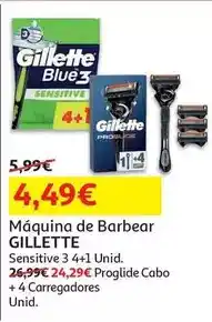 Auchan Gillette - máquina de barbear :proglide cabo +4 carregadores promoção