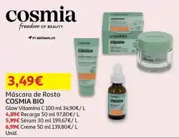 Auchan Cosmia bio - sérum rosto :efeito glow vitamina c 30ml promoção