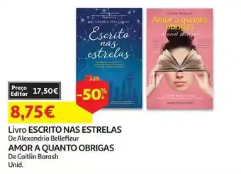 Auchan Livro amor a quanto obrigas :de caitlin barash promoção