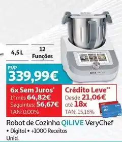 Auchan Qilive - robot de cozinha verychef promoção