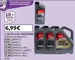 Auchan Auchan - lubrif.mineral 15w40 :gas/diesel 1 l oaun050c0001200 promoção