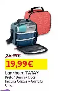 Auchan Tatay - lancheira preta :c/2 caixas e garrafa 1185500 promoção