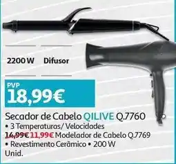 Auchan Qilive - secador de cabelo q.7760 promoção