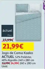 Auchan Actuel - jogo cama kaeko :52%pol/48%al 240x280 600098412 promoção