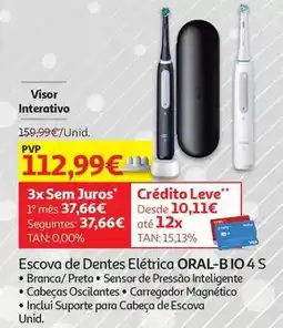 Auchan Oral b - escova dentes eléctrica oral-b io 4 s branca promoção