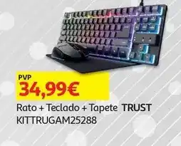 Auchan Trust - rato + teclado + tapete kittrugam25288 promoção