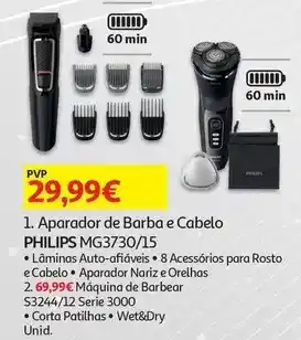 Auchan Philips - aparador barba philips:barba e cabelo promoção