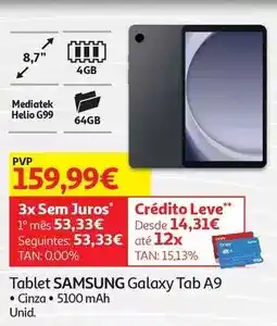 Auchan Samsung - tablet galaxy tab a9 promoção