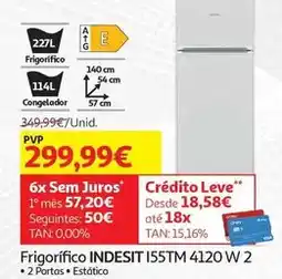 Auchan Indesit - frigorifico i55tm 4120 w 2 promoção