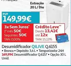 Auchan Qilive - desumidificador q.6155 promoção