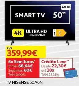 Auchan Hisense - tv 50a6n promoção