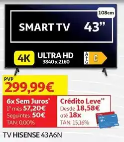 Auchan Hisense - tv 43a6n promoção