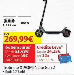 Auchan Xiaomi - trotinete 4 lite gen 2 promoção