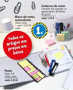 TEDi Bloco de notas autocolante várias cores, promoção