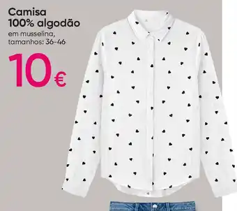 Pepco Camisa 100% algodão promoção