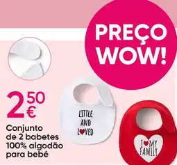 Pepco Conjunto de 2 babetes 100% algodão para bebé promoção