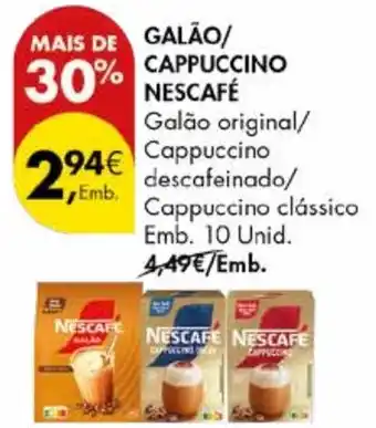 Pingo Doce Galão/ cappuccino nescafe promoção