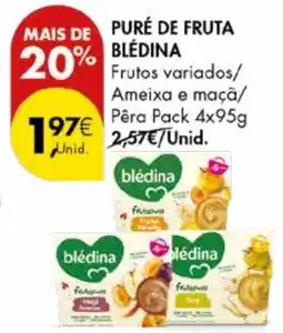 Pingo Doce Puré de fruta bledina promoção