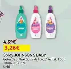 Auchan Johnson's baby - spray :gotas brilho 200 ml promoção