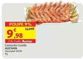 Auchan Auchan - camarão cozido promoção