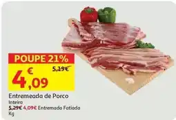 Auchan Porco entremeada:inteira kg promoção